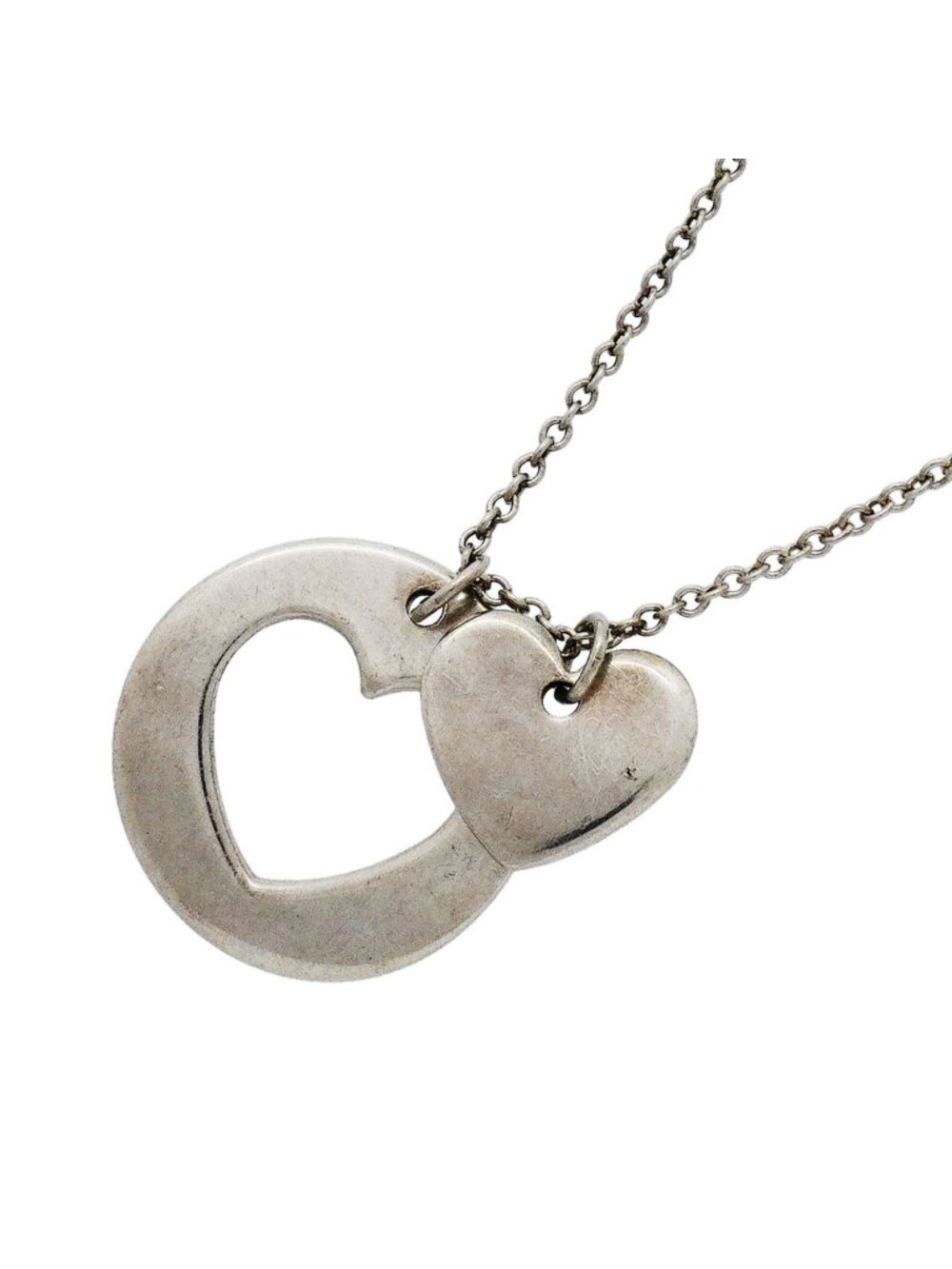 Tiffany & Co Necklace Stencil Heart 925 Sterling Silver